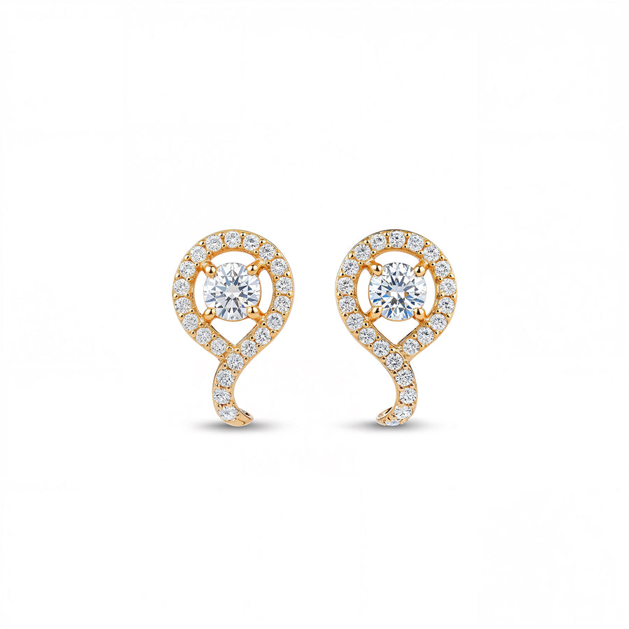 Swirl Solitaire Studs